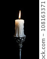 A candle in the darkness. The symbol of the eternal memory, mourning, moment of silence, day of remembrance, of loss 108163371