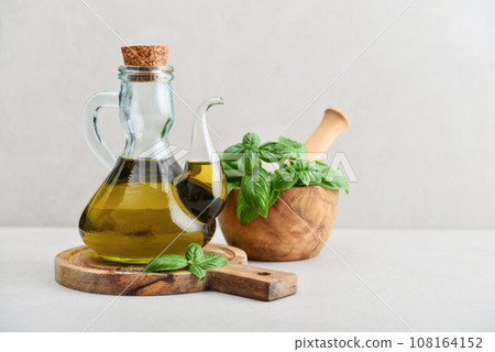 Olive oil in vintage bottle Olive oil in vintage bottle 108164152