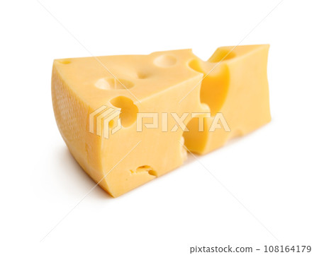 Cheese with holes large and small isolated 108164179
