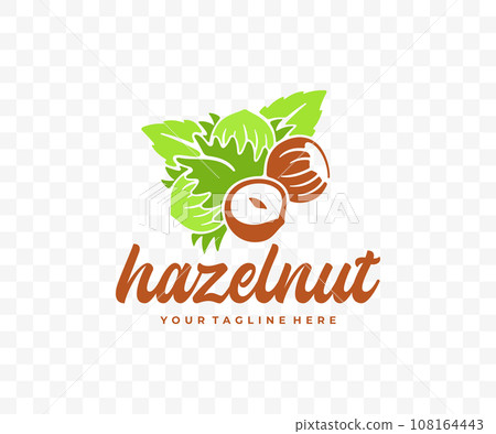 Hazelnut, filbert, cobnut, nut, leaves and plant, graphic design. Nutty, food, meal, nature, fruit, kernel, eating and eat, vector design and illustration Hazelnut, filbert, cobnut, nut, leaves and plant, graphic design. Nutty, food, meal, nature, fruit, kernel, eating and eat, vector design and illustration 108164443