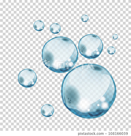 Transparent blue water drop vector 108166039