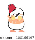 snowman orange 108166197