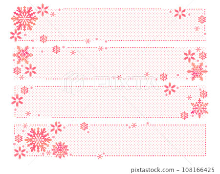 Snow frame set for winter 108166425