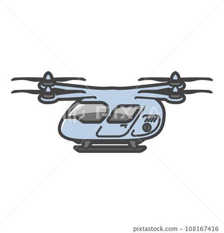 eVTOL（飛行汽車）/多旋翼型EV電動飛機/著陸狀態圖解 108167416