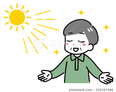 senior man sunbathing 108167466