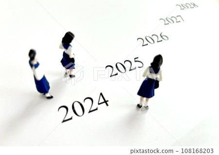 High school girls walking toward their future goals starting in 2024 High school girls walking toward their future goals starting in 2024 108168203
