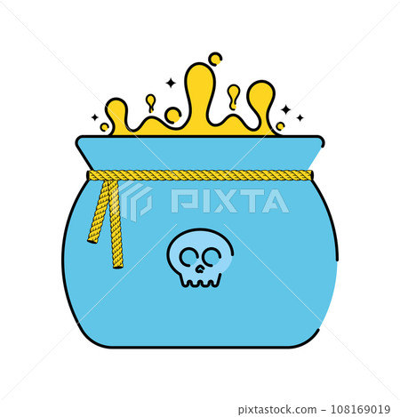 Isolated halloween witch cauldron icon Vector Isolated halloween witch cauldron icon Vector 108169019