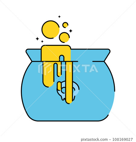 Isolated halloween witch cauldron icon Vector Isolated halloween witch cauldron icon Vector 108169027