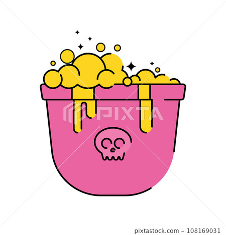 Isolated halloween witch cauldron icon Vector Isolated halloween witch cauldron icon Vector 108169031