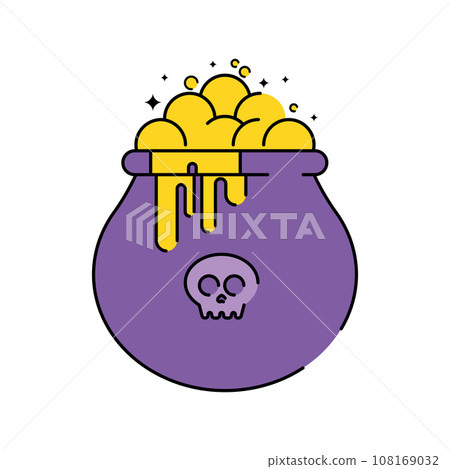 Isolated halloween witch cauldron icon Vector Isolated halloween witch cauldron icon Vector 108169032