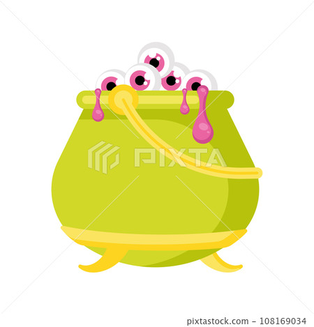 Isolated halloween witch cauldron icon Vector Isolated halloween witch cauldron icon Vector 108169034