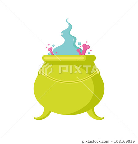 Isolated halloween witch cauldron icon Vector 108169039