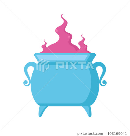 Isolated halloween witch cauldron icon Vector 108169041
