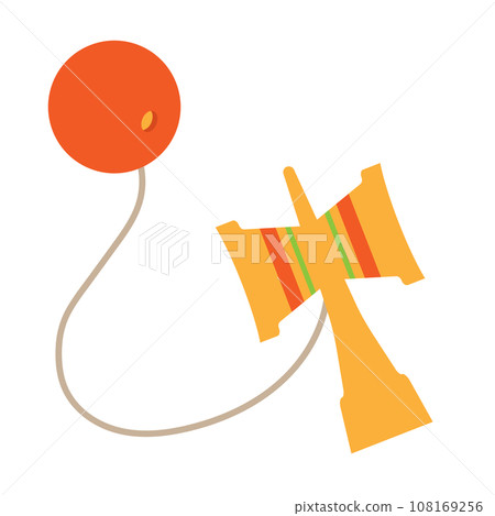 Illustration material of Japanese game Kendama 108169256
