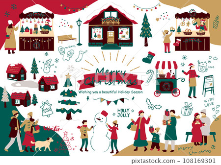 people enjoying christmas 108169301