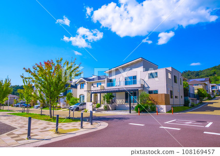 A quiet town with no telephone poles A quiet town with no telephone poles 108169457