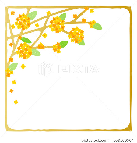 復古奢華氛圍的桂花花框背景圖 復古奢華氛圍的桂花花框背景圖 108169504