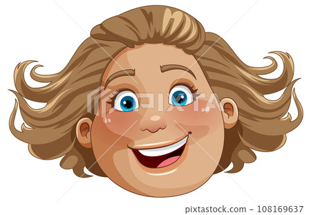 Middle age chubby woman face 108169637