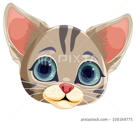 Cute cat face cartoon Cute cat face cartoon 108169775