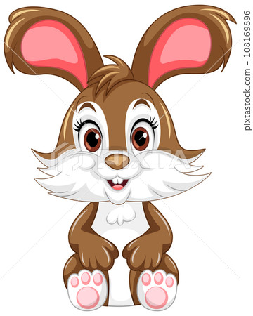Cute Rabbit Cartoon Character Vector Cute Rabbit Cartoon Character Vector 108169896