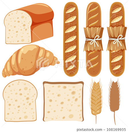 mix set of bread bakery mix set of bread bakery 108169935