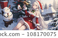 Girl dressed as Santa ③ 108170075
