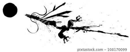龍辰年手寫毛筆插畫 龍辰年手寫毛筆插畫 108170099