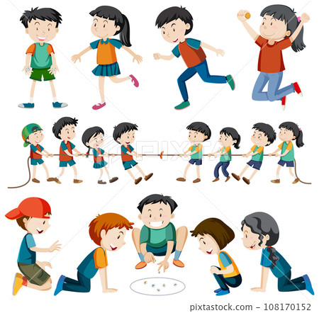 Playground kids character set 108170152