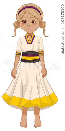 Beautiful Traditional Dress on a Cute Woman Beautiful Traditional Dress on a Cute Woman 108170160