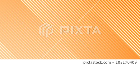Abstract thin diagonal lines background. Slanted parallel orange stripes wallpaper. Vector geometric tech template texture for banner, poster, presentation, brochure, print, flyer, card, cover 108170409