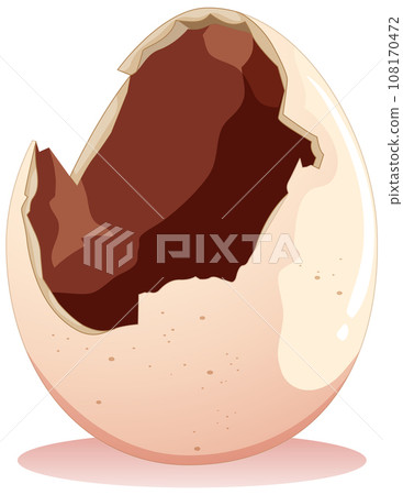 Cracked Egg on White Background Cracked Egg on White Background 108170472