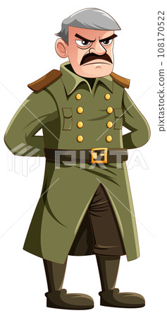 Serious Military Officer with Grumpy Expression Serious Military Officer with Grumpy Expression 108170522