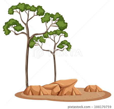 Isolated tree on the ground 108170759
