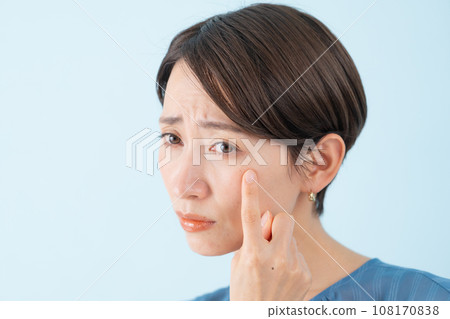 Women, Blue Background, Beauty, Skin Care 108170838