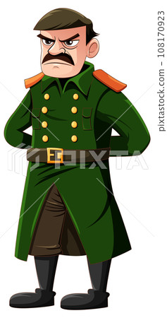 Serious Military Officer with Grumpy Expression Serious Military Officer with Grumpy Expression 108170923
