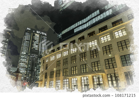 Watercolor style Tokyo Station Marunouchi Exit JP Tower/KITTE Chiyoda-ku, Tokyo Watercolor style Tokyo Station Marunouchi Exit JP Tower/KITTE Chiyoda-ku, Tokyo 108171215