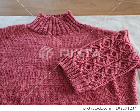 Sleeve Aran sweater (hand knitted) 108171234