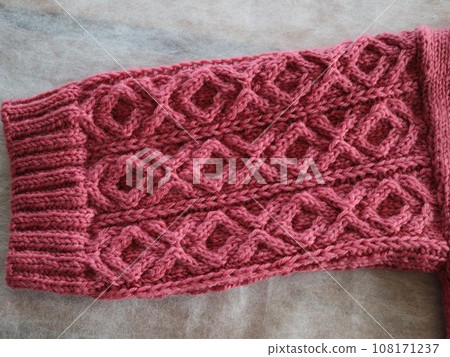 Sleeve Aran sweater (hand knitted) 108171237
