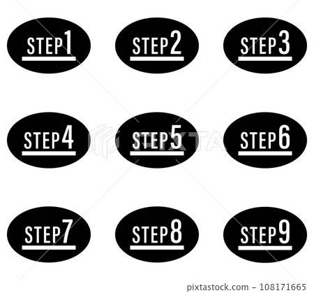 步驟圖示黑色 108171665