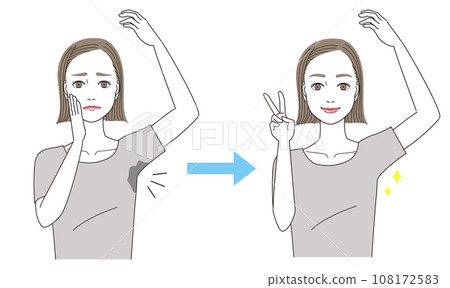 腋汗治療:腋汗被治癒了,女人很高興 腋汗治療:腋汗被治癒了,女人很高興 108172583