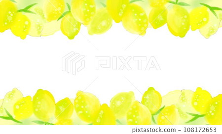 Hand drawn lemon cute illustration frame 108172653