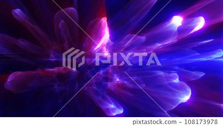 Energy abstract purple waves of magic and electricity iridescent glowing liquid plasma background 108173978