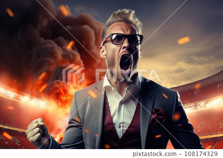 Real 4k blonde king of betting sports Generative AI Real 4k blonde king of betting sports Generative AI 108174329