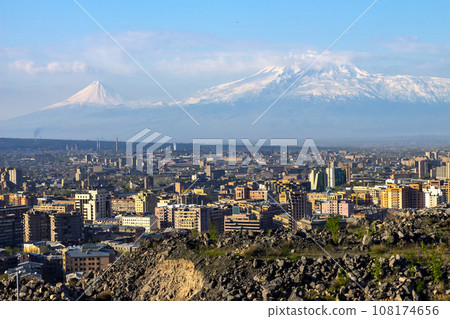 View of the majestic Mount Ararat. View of the majestic Mount Ararat. 108174656
