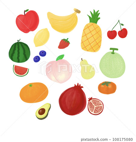 set of fruits icon  108175080