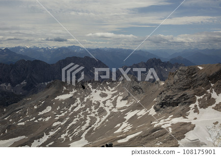 Zugspitze, Germany - snowy valley with remaining snow.3 Zugspitze, Germany - snowy valley with remaining snow.3 108175901