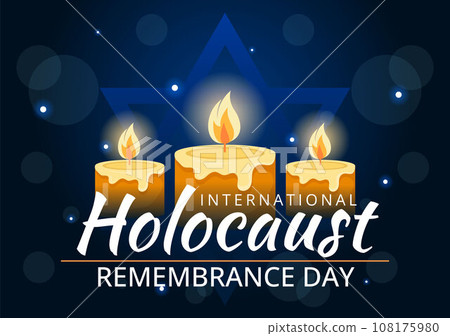 International Holocaust Remembrance Day Vector Illustration on 27 January with Yellow Star and Candle to Commemorates the Victims in Flat Background International Holocaust Remembrance Day Vector Illustration on 27 January with Yellow Star and Candle to Commemorates the Victims in Flat Background 108175980