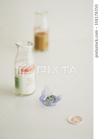 Nostalgic milk bottle and coffee milk Nostalgic milk bottle and coffee milk 108176350