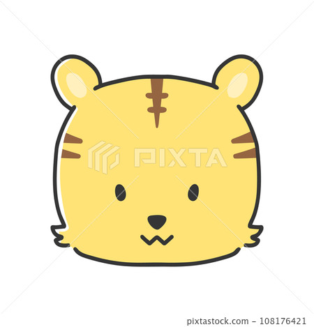 Cute tiger face illustration Cute tiger face illustration 108176421