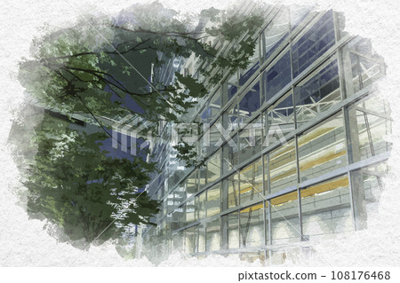Watercolor style Yurakucho Tokyo International Forum Chiyoda-ku, Tokyo Watercolor style Yurakucho Tokyo International Forum Chiyoda-ku, Tokyo 108176468